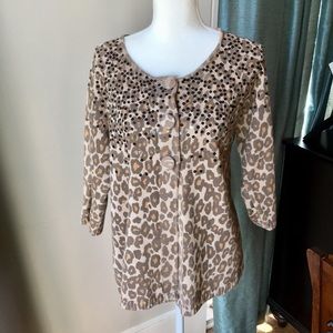 Chico’s leopard cardigan